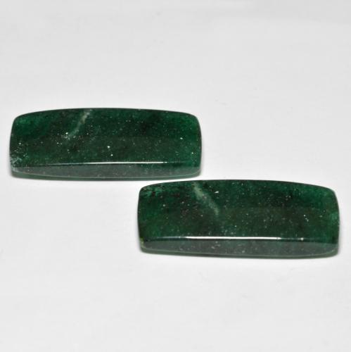 Pedras preciosas de Aventurina Verde médio natural de 26.21 ct, baguete, Translúcido