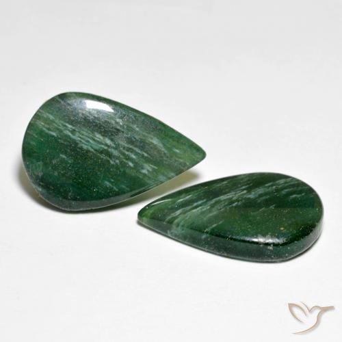 Pedras preciosas de Aventurina Verde floresta natural de 13.45 ct, Formato de pêra, Translúcido