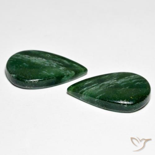 Pedras preciosas de Aventurina Verde floresta natural de 13.45 ct, Formato de pêra, Translúcido