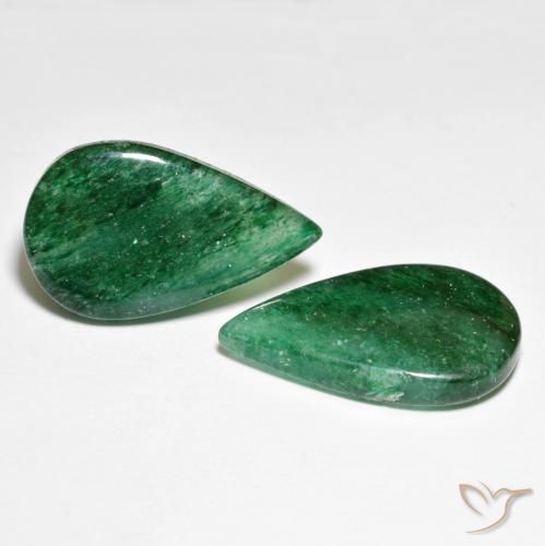 Pedras preciosas de Aventurina Verde claro natural de 16.58 ct, Formato de pêra, Translúcido