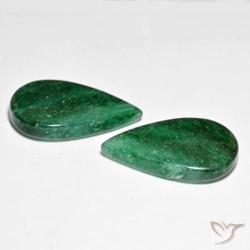 Pedras preciosas de Aventurina Verde claro natural de 16.58 ct, Formato de pêra, Translúcido