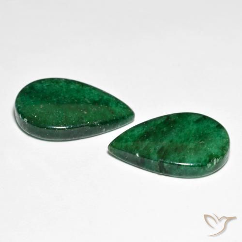 Pedras preciosas de Aventurina Verde claro natural de 14.94 ct, Formato de pêra, Translúcido