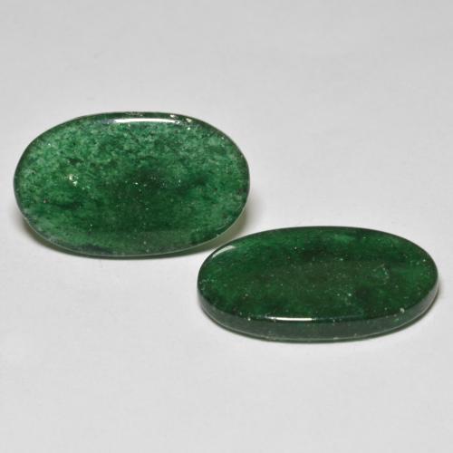 Pedras preciosas de aventurina verde natural de 16,12 ct, corte oval, translúcido