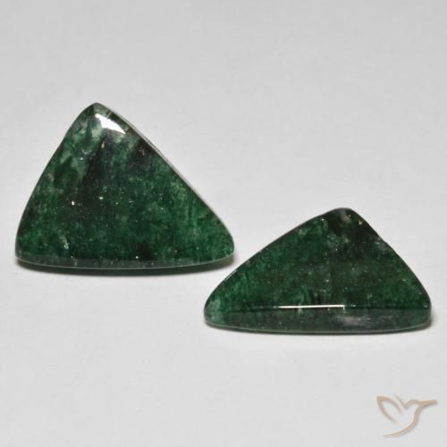 Pedras preciosas de Aventurina verde pinho natural de 15.57 ct, Trilhão, Translúcido