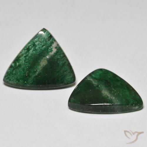 Pedras preciosas de Aventurina Verde escuro natural de 14.27 ct, Chique, Translúcido