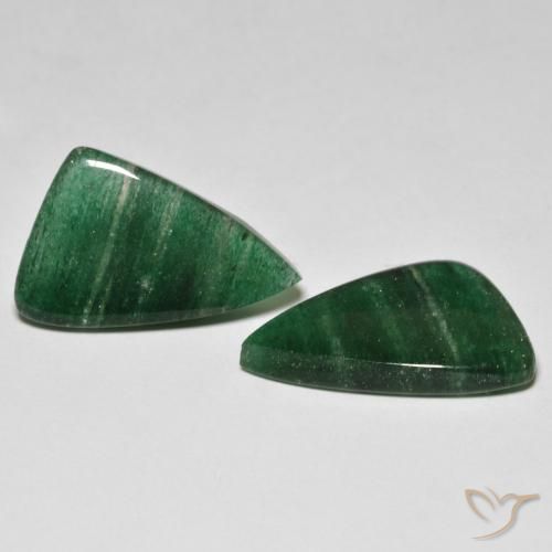 Pedras preciosas de Aventurina Verde escuro natural de 13.52 ct, Chique, Translúcido