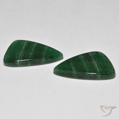 Pedras preciosas de Aventurina Verde escuro natural de 13.52 ct, Chique, Translúcido