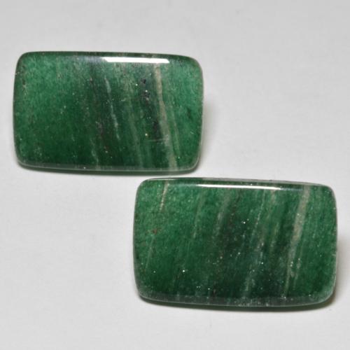 Pedras preciosas de aventurina verde natural de 16,97 ct, baguete, translúcido