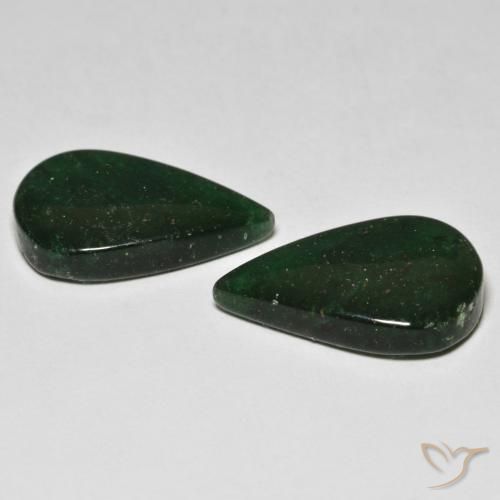 Pedras preciosas de Aventurina Verde floresta natural de 17.37 ct, Formato de pêra, Translúcido