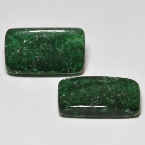 Pedras preciosas de aventurina verde natural de 11,49 ct, baguete, translúcido