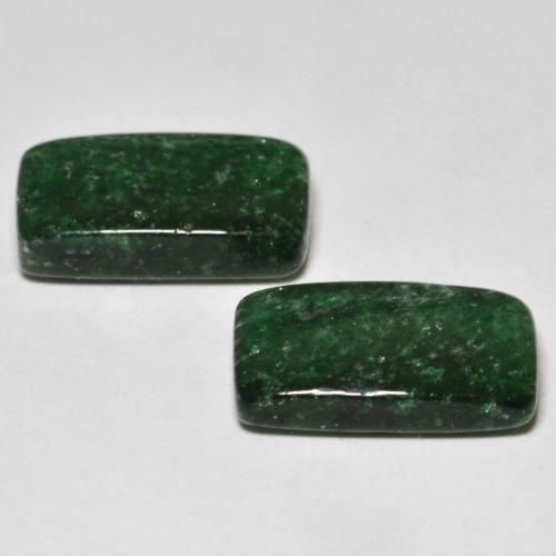 Pedras preciosas de aventurina verde natural de 11,49 ct, baguete, translúcido