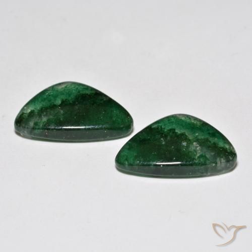 Pedras preciosas de Aventurina Verde claro natural de 13.40 ct, Forma extravagante, Translúcido