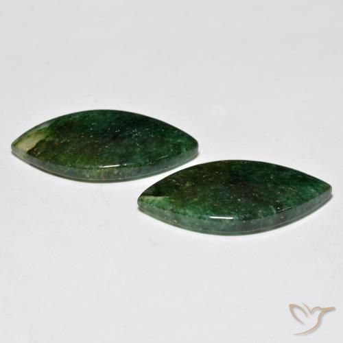 Pedras preciosas de Aventurina Verde escuro natural de 20.86 ct, Marquesa, Translúcido