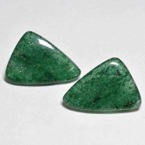 Pedras preciosas de aventurina verde natural de 9,23 ct, forma extravagante, translúcido