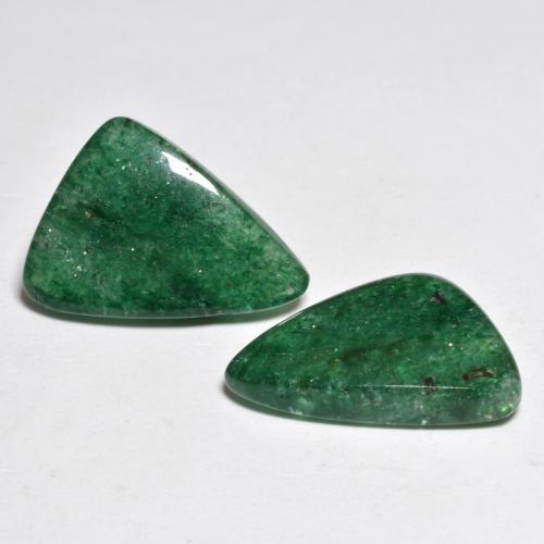 Pedras preciosas de aventurina verde natural de 9,23 ct, forma extravagante, translúcido