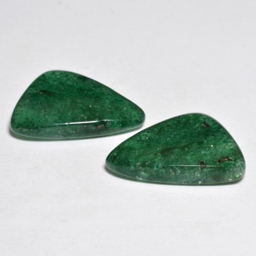 Pedras preciosas de aventurina verde natural de 9,23 ct, forma extravagante, translúcido