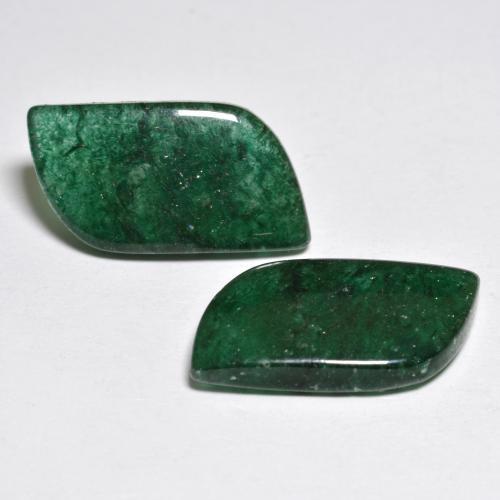 Pedras preciosas de aventurina verde natural de 12,58 ct, forma extravagante, translúcido