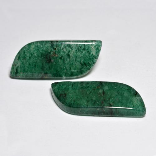 Pedras preciosas de aventurina verde natural de 21,64 ct, forma extravagante, translúcido
