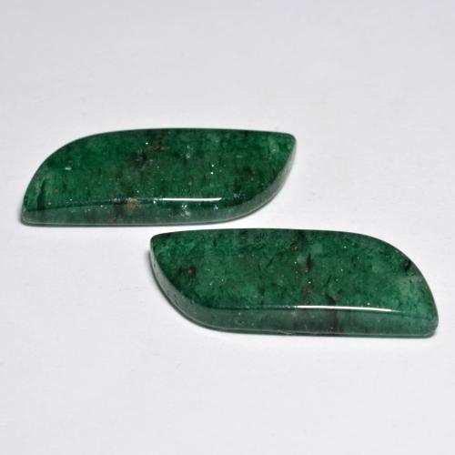 Pedras preciosas de aventurina verde natural de 21,64 ct, forma extravagante, translúcido