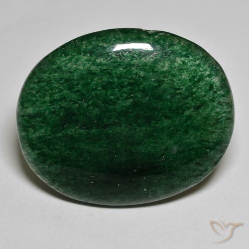 Aventurina Verde Natural 38.54ct, Corte Oval, Translúcido