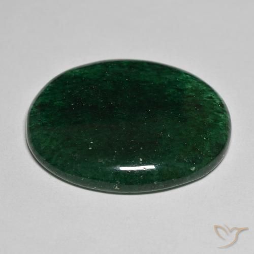 Aventurina Verde Natural 38.54ct, Corte Oval, Translúcido