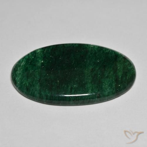 Aventurina Verde Natural 32.45ct, Corte Oval, Translúcido