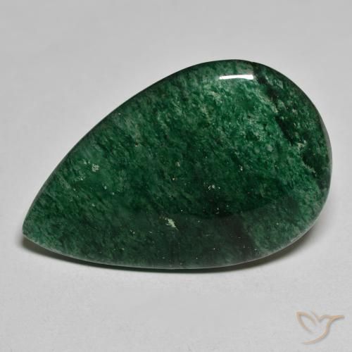 24.65ct Natural Verde Aventurina, Formato de pêra, Translúcido