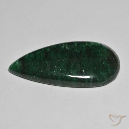 Aventurina Verde Natural 24.26ct, Formato de pêra, Translúcido