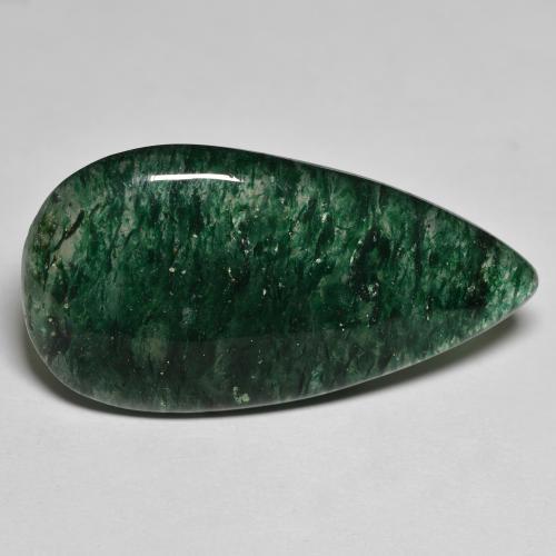 Aventurina verde natural 24,15ct, formato de pêra, translúcido