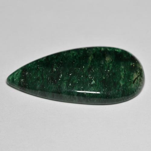 Aventurina verde natural 24,15ct, formato de pêra, translúcido
