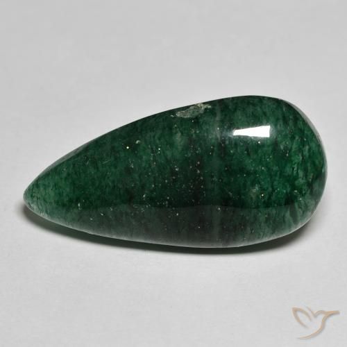 15.68ct Natural Verde Aventurina, Formato de pêra, Translúcido