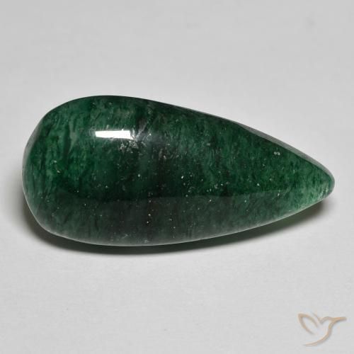 Aventurina Verde Natural 15.68ct, Formato de pêra, Translúcido