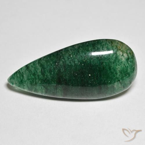 17.57ct Natural verde pinho Aventurina, Formato de pêra, Translúcido