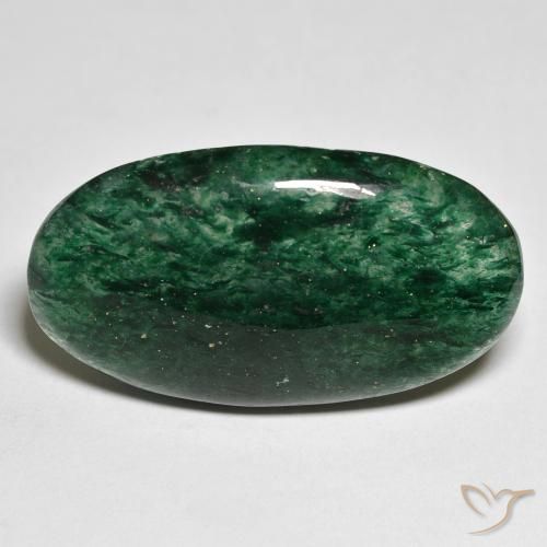 Aventurina verde natural 26,71ct, corte oval, translúcido