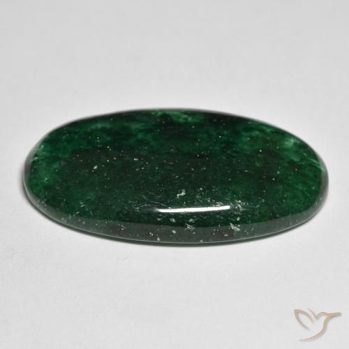 Aventurina verde natural 26,71ct, corte oval, translúcido