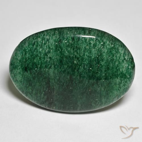 Aventurina verde natural 32,99ct, corte oval, translúcido