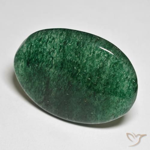 Aventurina verde natural 32,99ct, corte oval, translúcido
