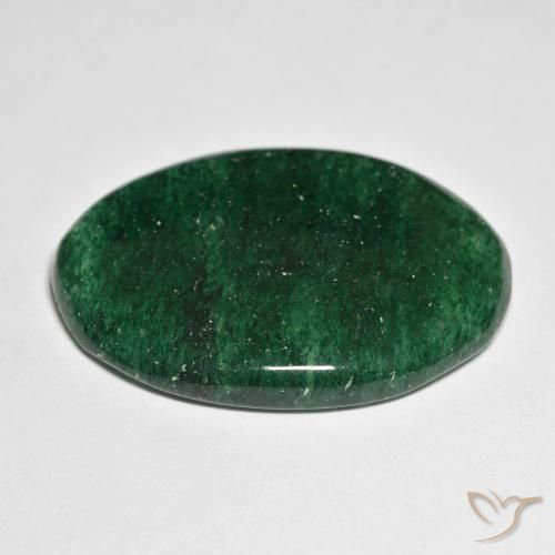 Aventurina verde natural 32,99ct, corte oval, translúcido