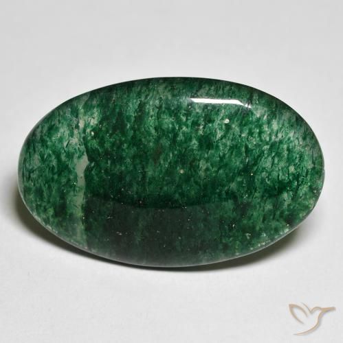 Aventurina Verde Natural 18.43ct, Corte Oval, Translúcido