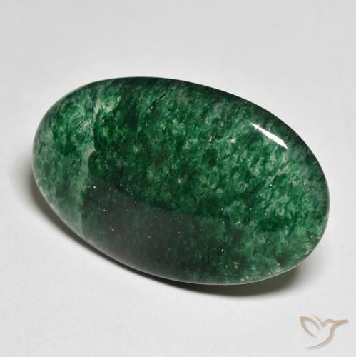 Aventurina Verde Natural 18.43ct, Corte Oval, Translúcido