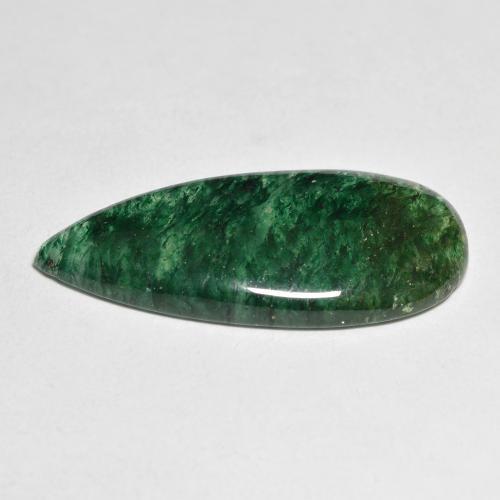 Aventurina verde natural 11,87ct, formato de pêra, translúcido