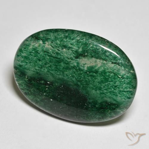 Aventurina verde pinho Natural 19.57ct, oval, Translúcido