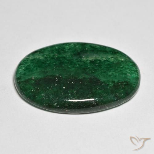 Aventurina verde pinho Natural 19.57ct, oval, Translúcido