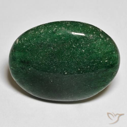22.76ct Natural Verde médio Aventurina, oval, Translúcido
