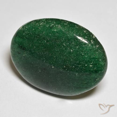 Aventurina Verde médio Natural 22.76ct, oval, Translúcido
