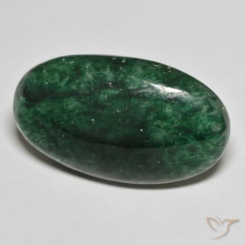 23.00ct Natural verde escuro Aventurina, oval, Translúcido