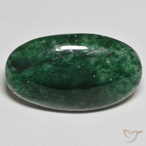 Aventurina verde escuro Natural 23.00ct, oval, Translúcido