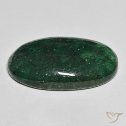 Aventurina verde escuro Natural 23.00ct, oval, Translúcido