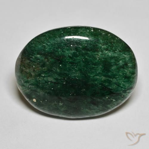 22.21ct Natural Verde floresta Aventurina, oval, Translúcido