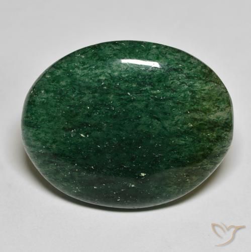 26.73ct Natural Verde floresta Aventurina, oval, Translúcido